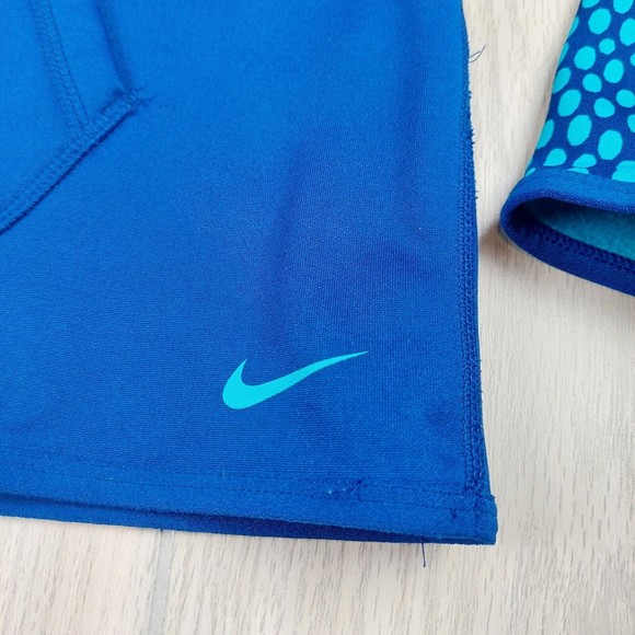 Nike Therma Fit Just Do It Medium Athletic Pullover Hoodie Sweatshirt‎ Blue Teal - Picture 4 of 9